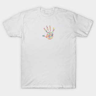 colorful baby handprint kids hands T-Shirt